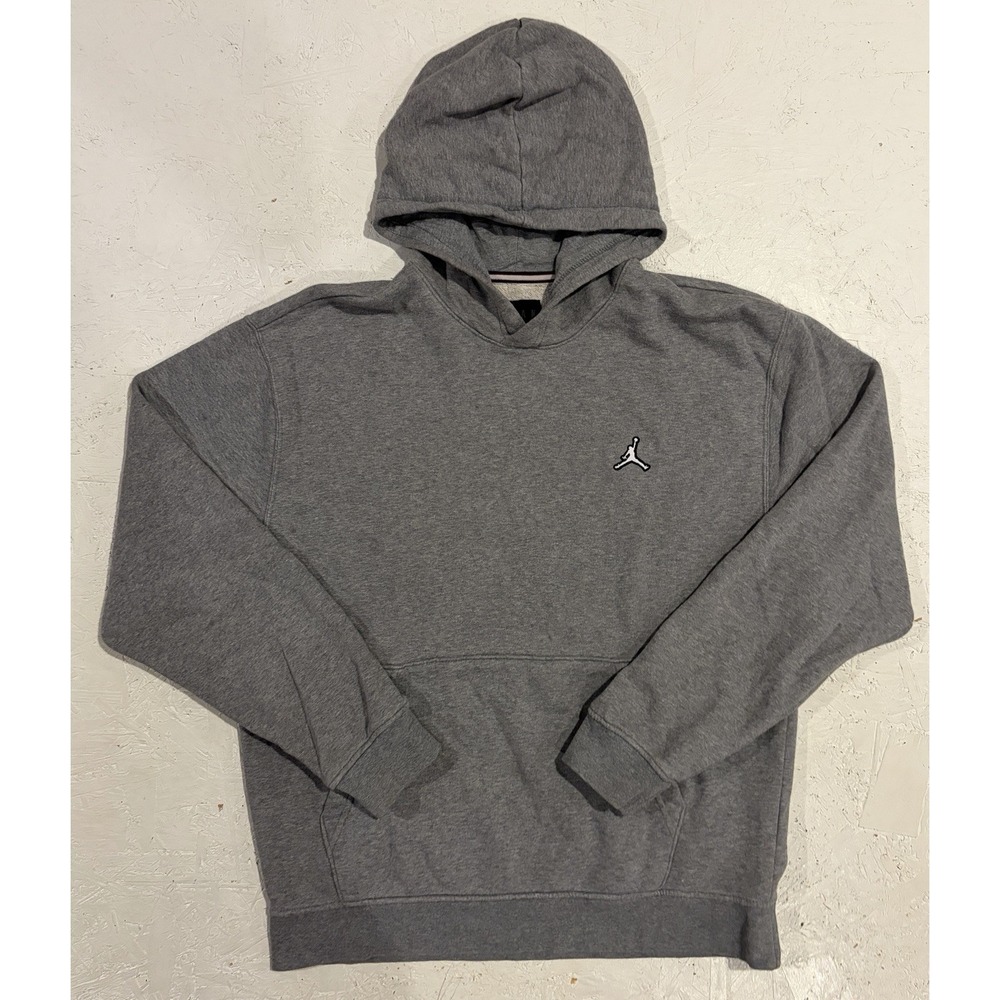 Nike Air Jordan Pullover Hoodie Men's Size M Gray Sweatshirt Swingman DQ7466-091